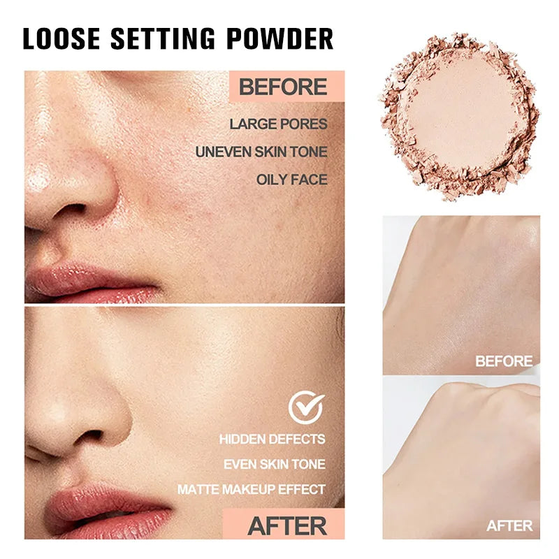 Oil-Control Loose Setting Powder for Flawless Matte Finish