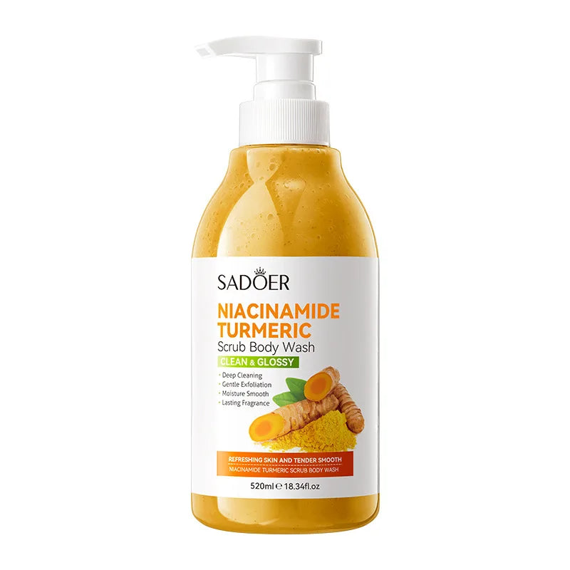 Brightening Niacinamide and Turmeric Exfoliating Body Scrub Wash - 8