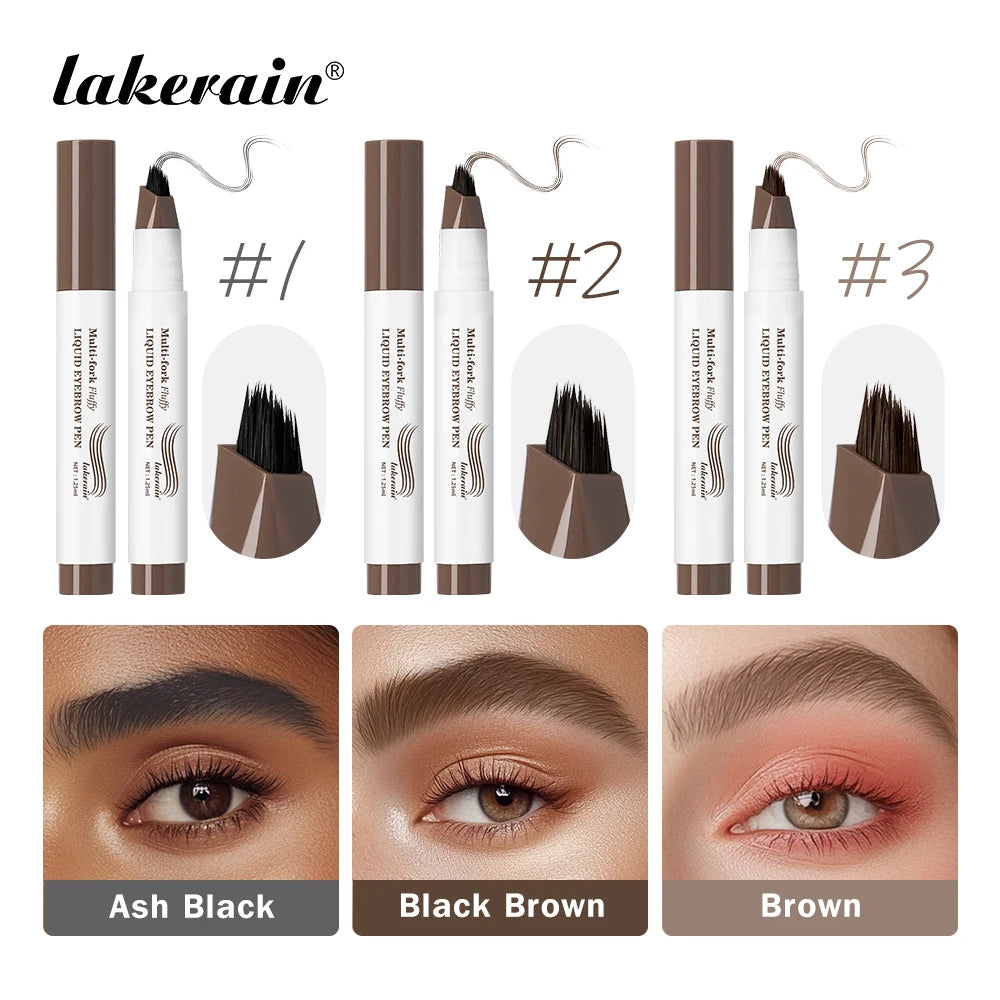 Waterproof Multi-Fork Liquid Eyebrow Pen