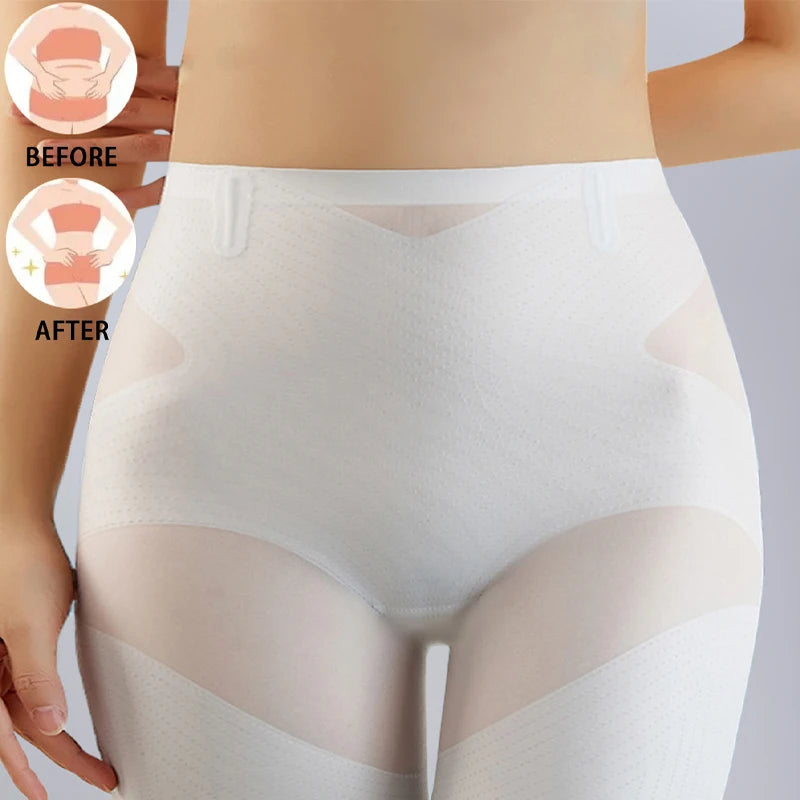 Seamless High-Waisted Ice Silk Shaping Shorts - 5