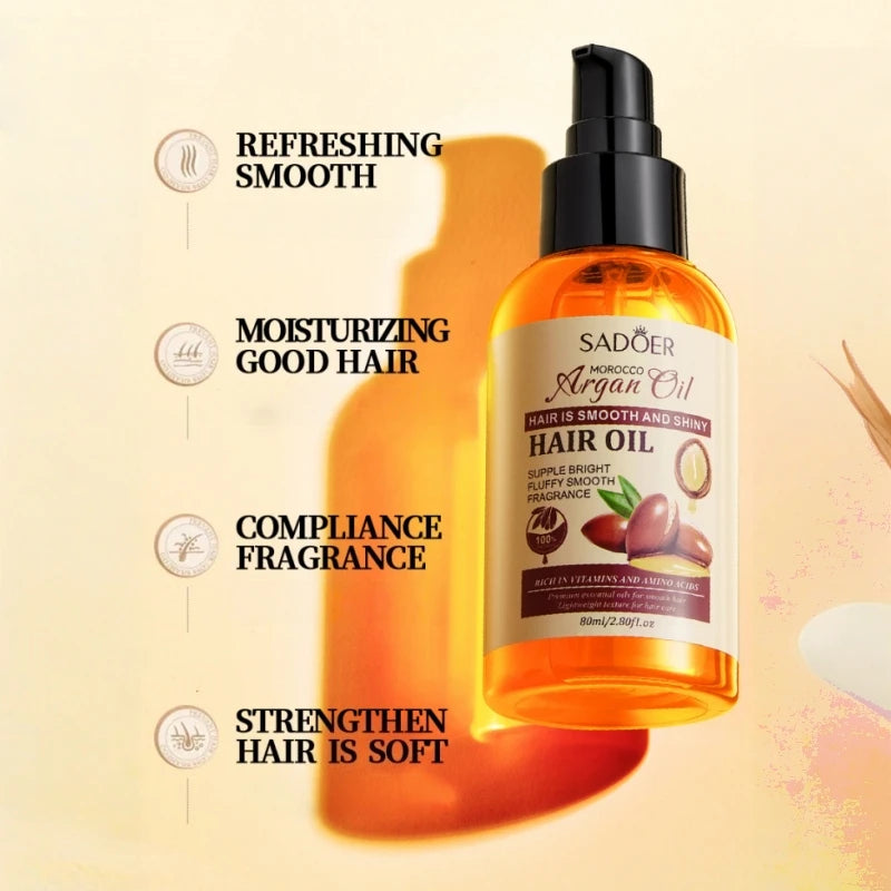 Moroccan Argan Oil Hair Treatment for Dry and Frizzy Hair - 5