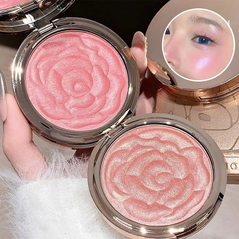 Rose Embossed Shimmer Blush Powder - 4