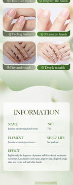 Jasmine Nourishing Hand Cream for Dry Skin