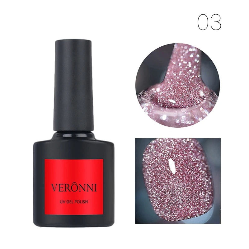 Reflective Glitter UV Gel Nail Polish for Manicure