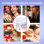 12-Piece Waterproof Nail Art Graffiti Marker Pens for DIY Designs