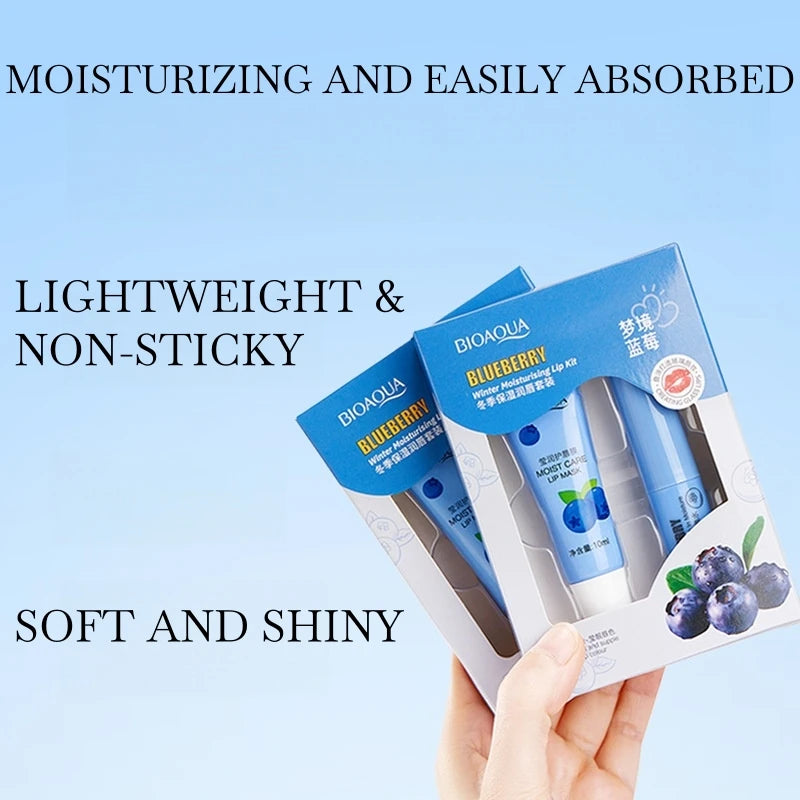 Hydrating Blueberry Lip Mask and Balm Duo Set