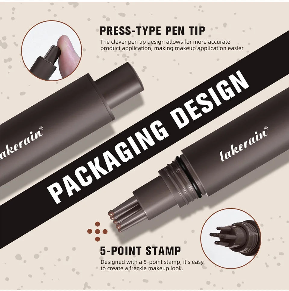 Waterproof Faux Freckle Stamp Pen for Natural Makeup Look