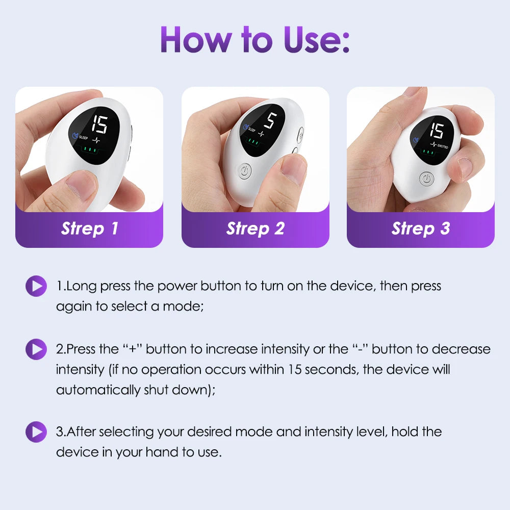 Microcurrent Handheld Sleep Aid and Stress Relief Device - 15