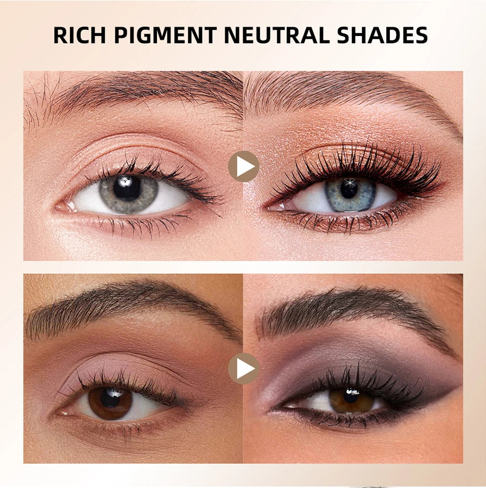 6-Color Matte Eyeshadow Palette for Neutral Nude Makeup Looks