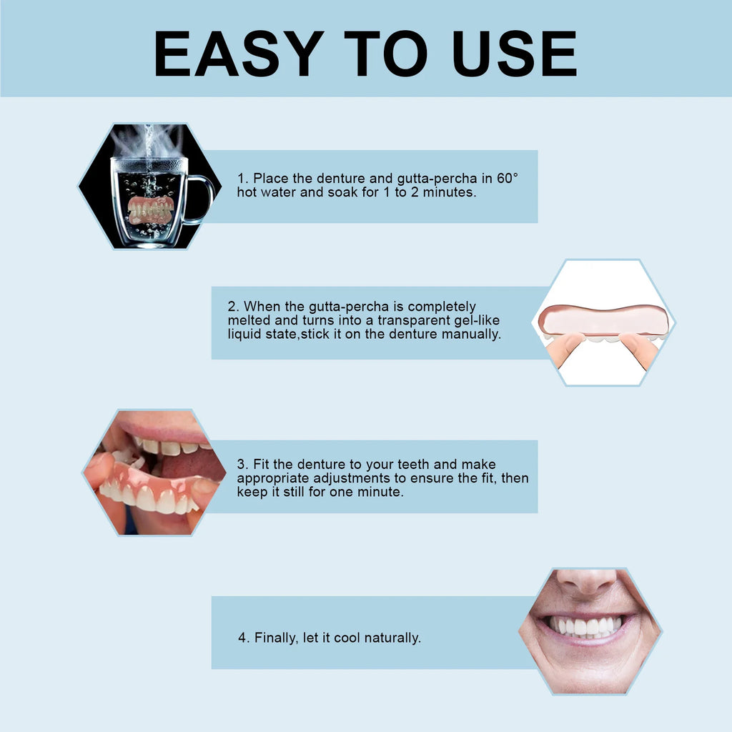 Comfortable Silicone Denture Reline and Fitting Set