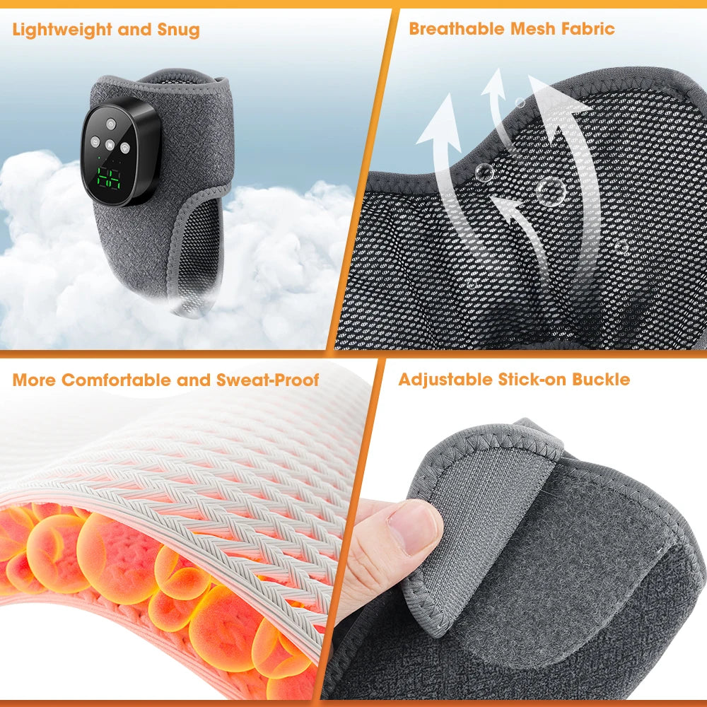 Wireless Heated Ankle Massager with Vibration Therapy