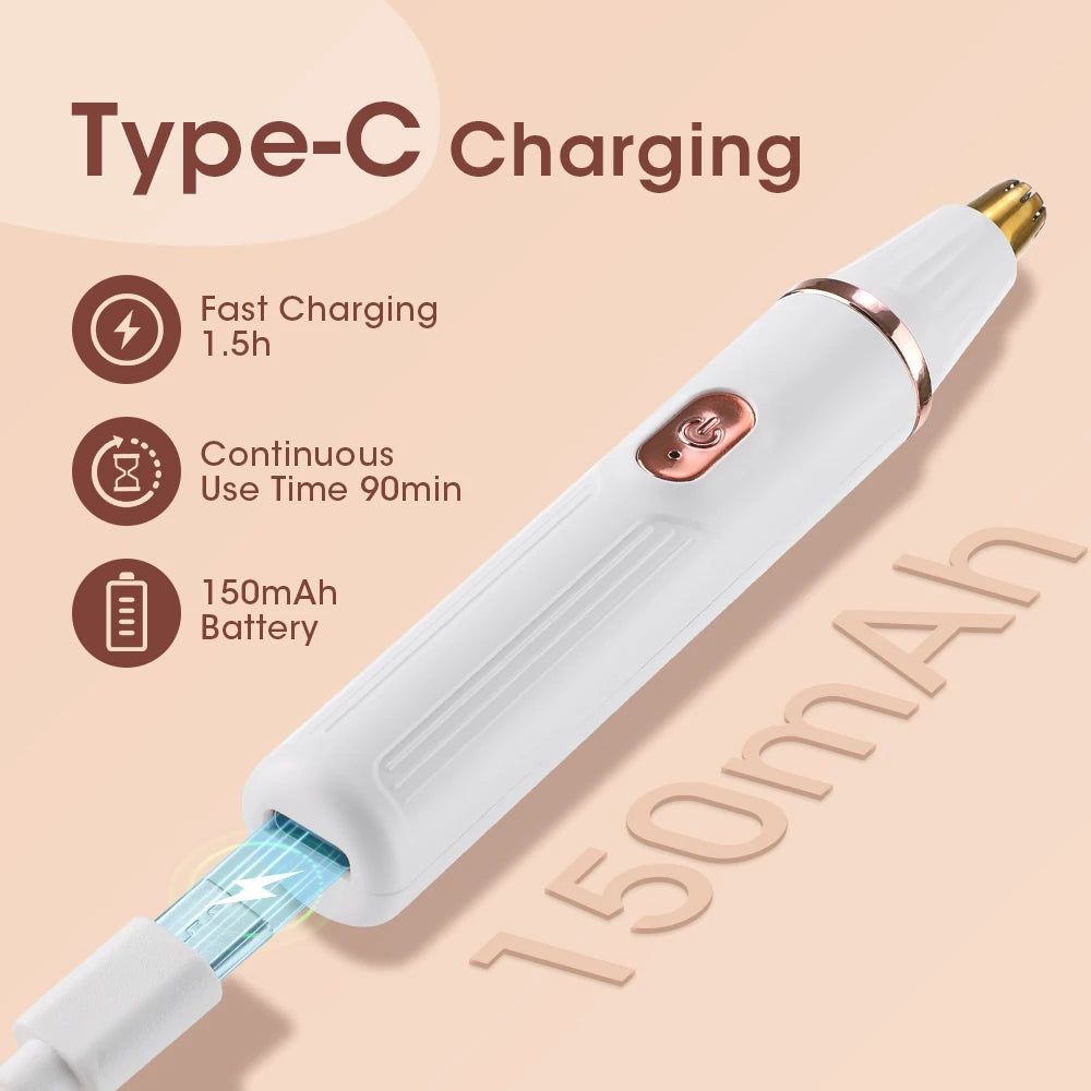 2-in-1 Electric Eyebrow and Nose Hair Trimmer - 12