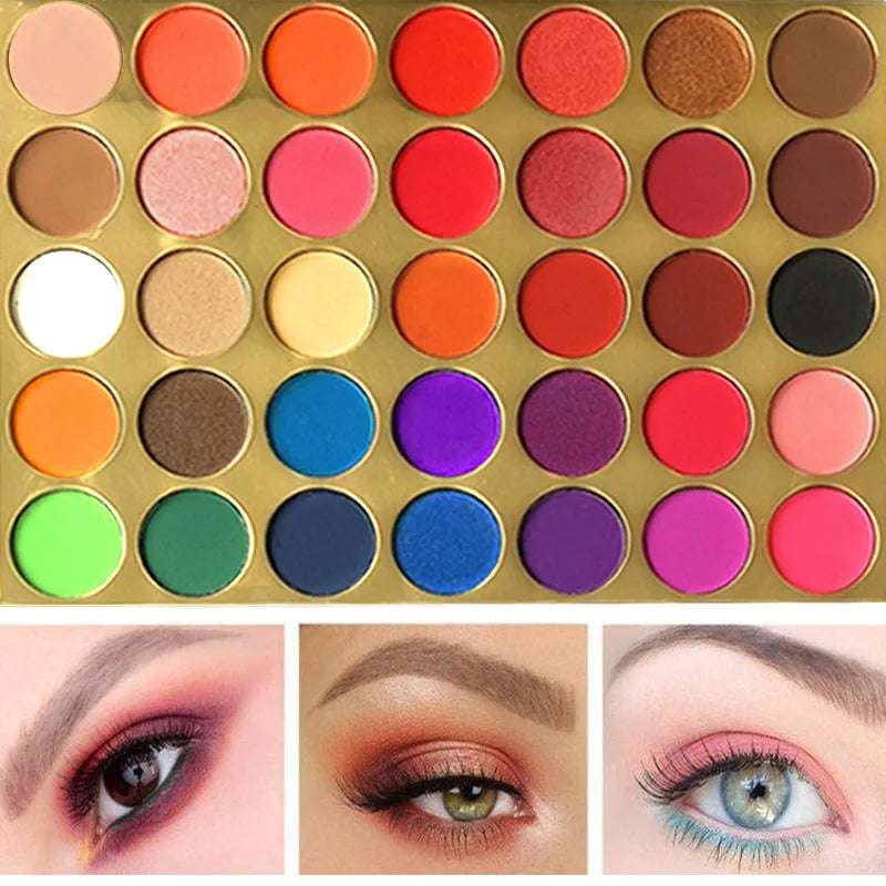 35-Color Professional Eyeshadow Palette for Long-Lasting Makeup