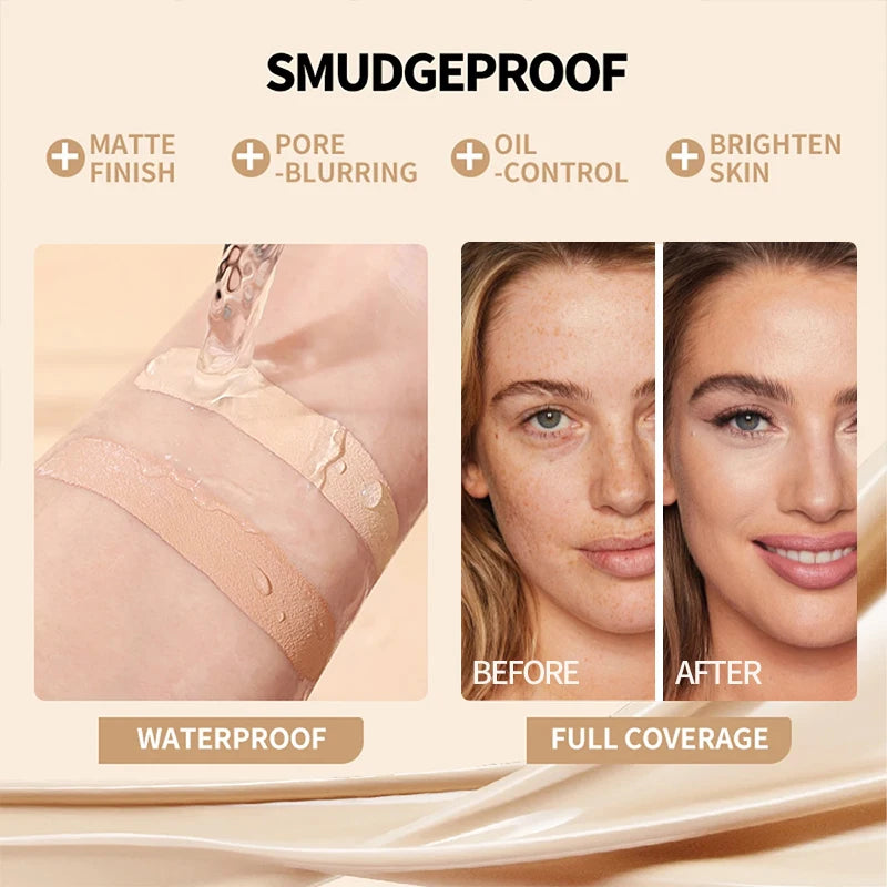 15-Color Professional Facial Concealer Palette and Brush
