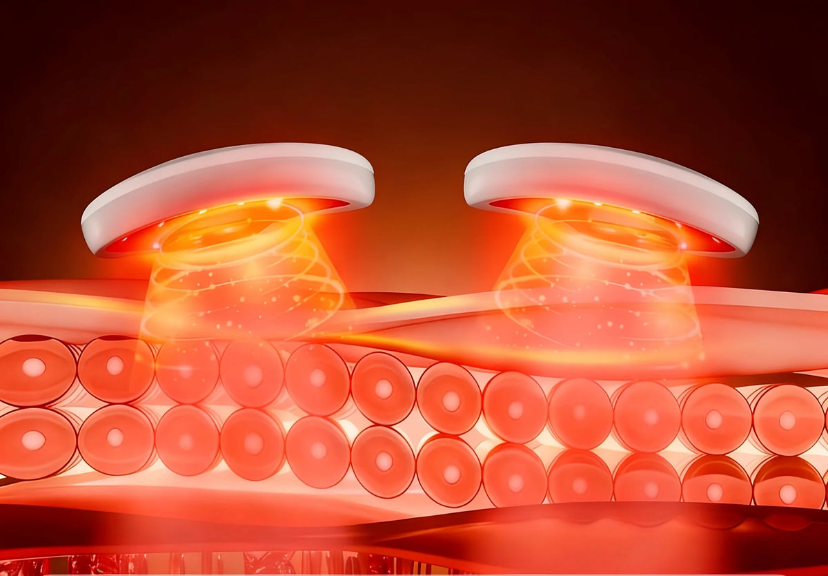 Red Light Microcurrent Under Eye Massager for Dark Circles