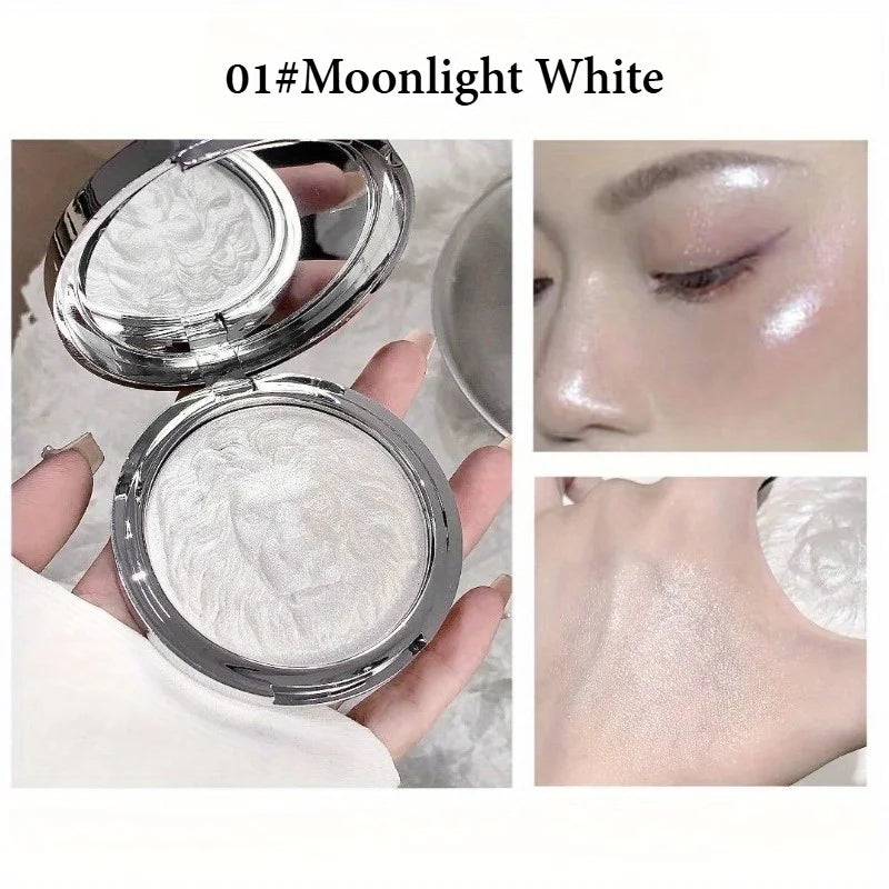 Lion Embossed Shimmer Highlighter Powder