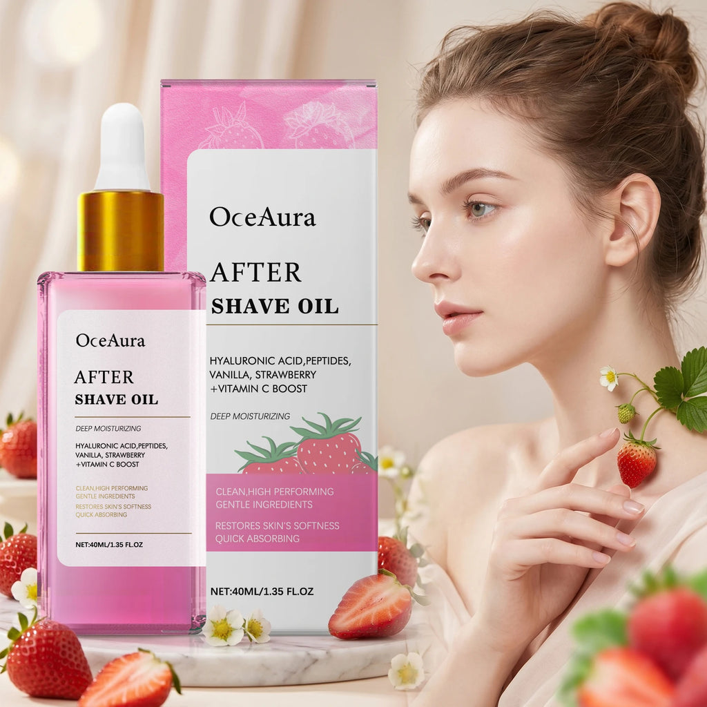 Soothing Strawberry After-Shave Oil for Sensitive Skin