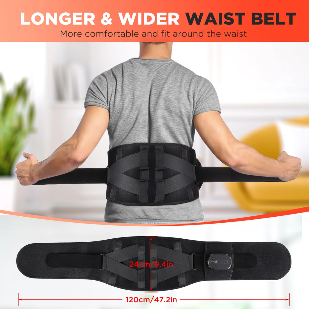 Heated Lower Back Support Massager Belt