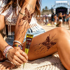 Temporary Henna Tattoo Kit with Stencils for DIY Body Art