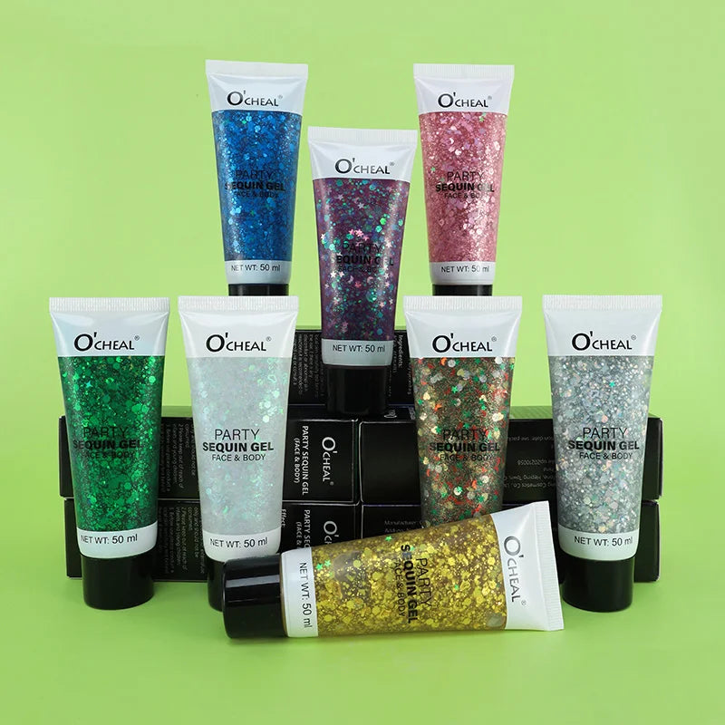 Waterproof Face and Body Glitter Sequin Gel