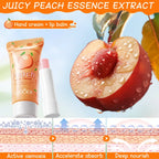 Peach Moisturizing Hand Cream and Lip Balm Set
