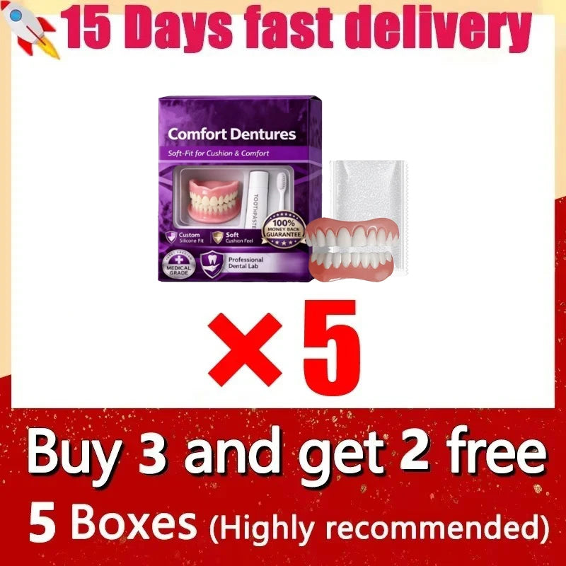 Instant Comfort Cosmetic Denture Set for Natural Smile