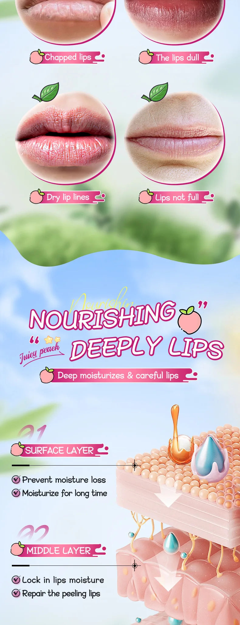 Color-Changing Fruit Moisturizing Lip Balm