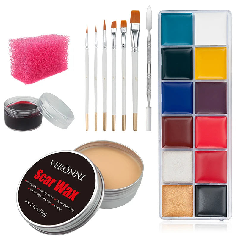 Professional Special Effects Makeup Kit for Halloween and Cosplay
