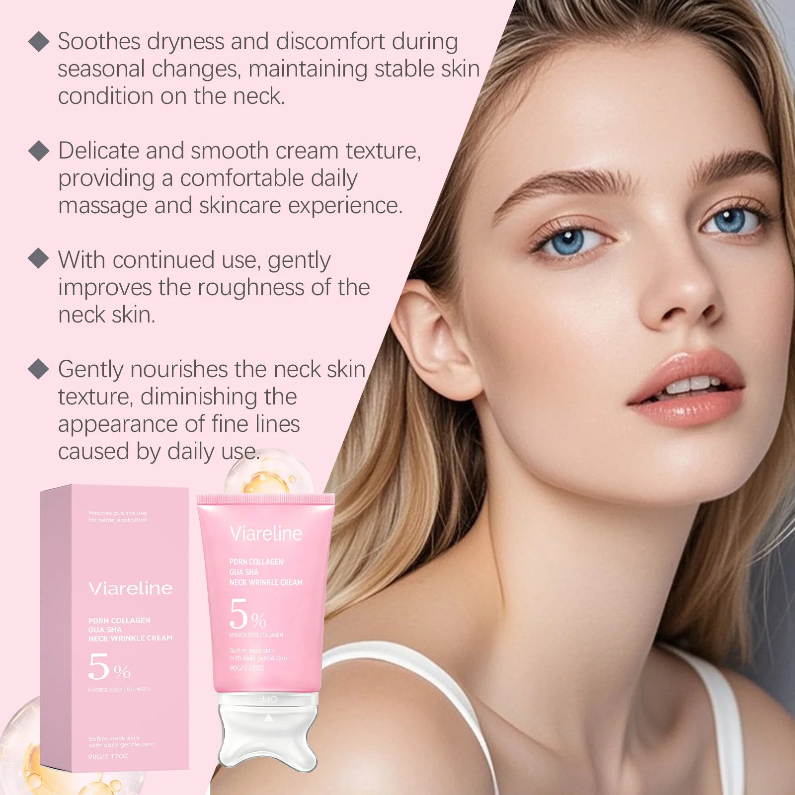 Firming Collagen Neck Cream with Gua Sha Massage Applicator - 11