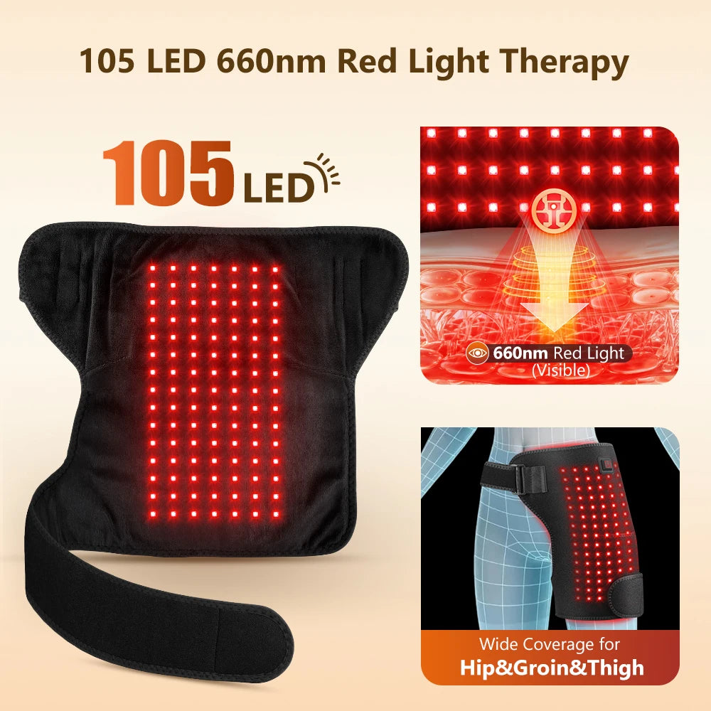 Red Light Therapy Heating Hip and Thigh Support Wrap