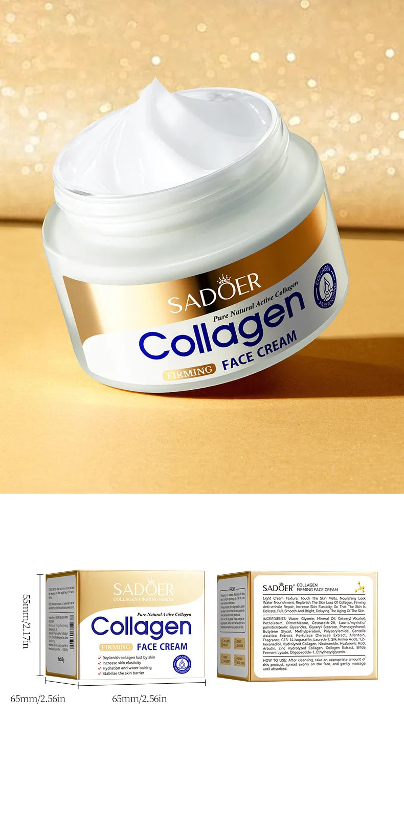 Collagen Firming Face Cream for Youthful Glowing Skin