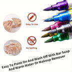 Temporary Body Art Tattoo Marker Pen Set