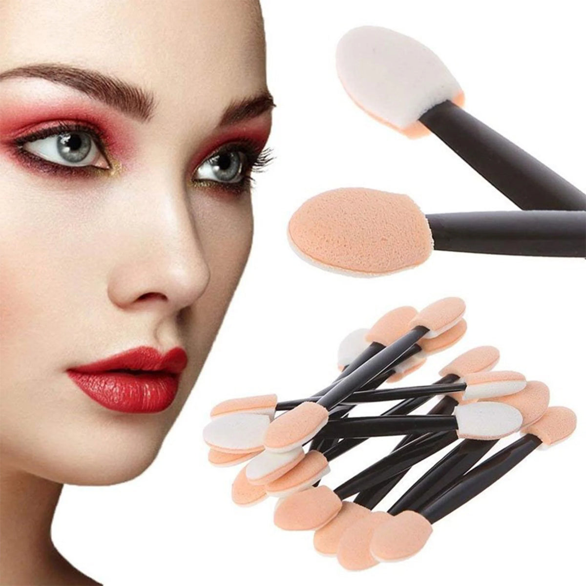 300-Piece Disposable Makeup Applicator and Brush Set with Storage Case