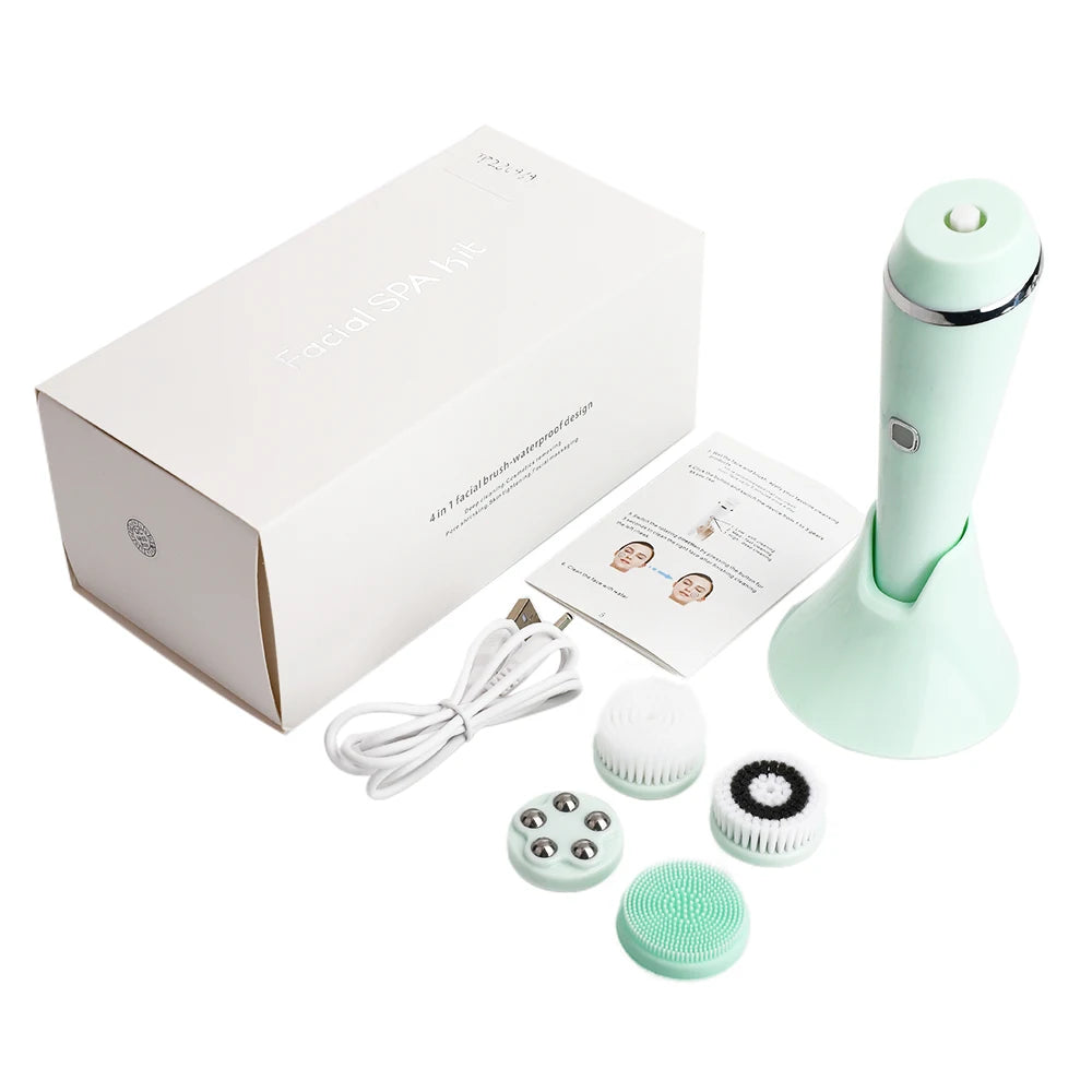4-in-1 Electric Facial Cleansing Brush and Massager - 18