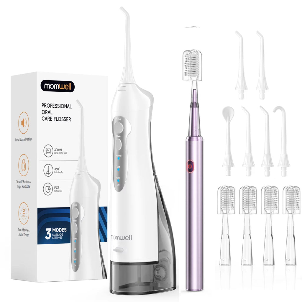 Professional Electric Toothbrush and Water Flosser Combo Kit
