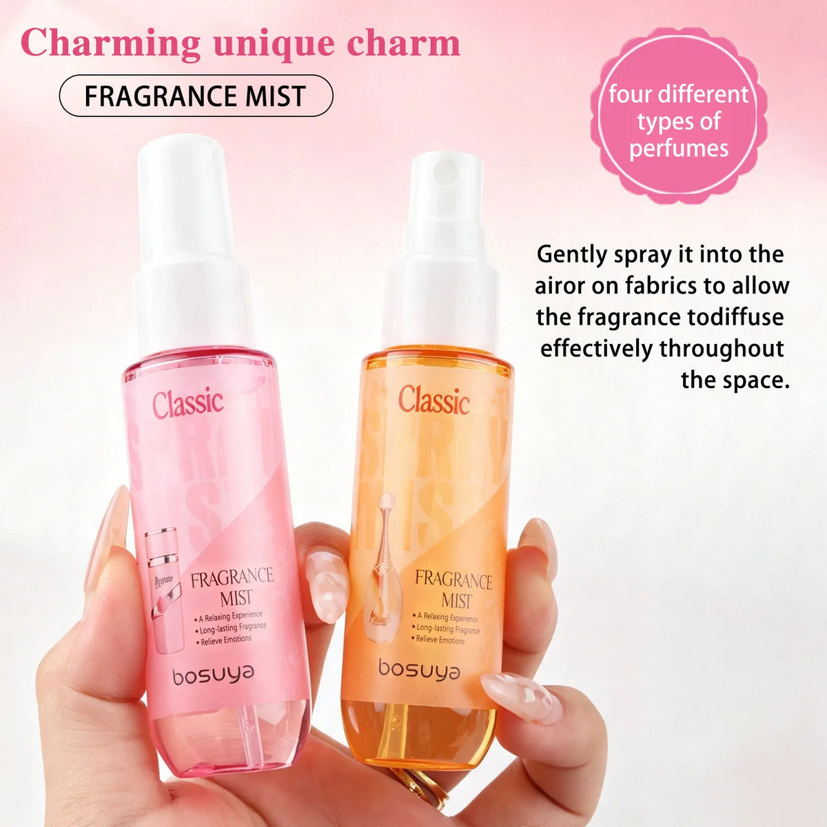 4-Piece Long-Lasting Floral Fragrance Mist Set