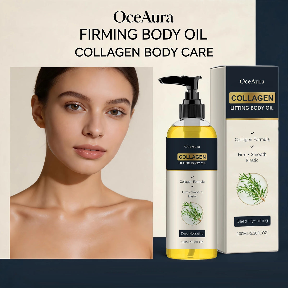 Collagen Firming Body Oil for Skin Elasticity and Hydration