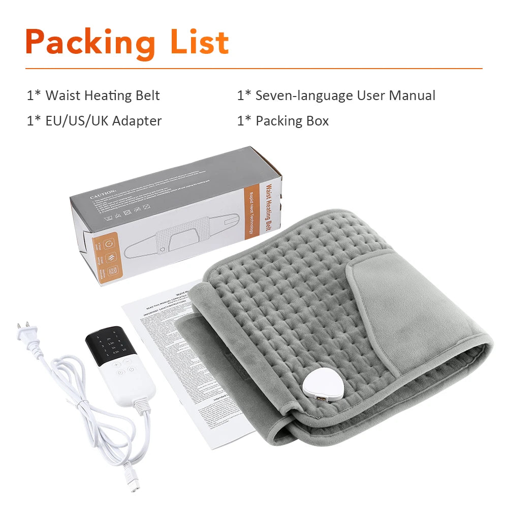 Electric Heated Waist and Back Support Belt - 30