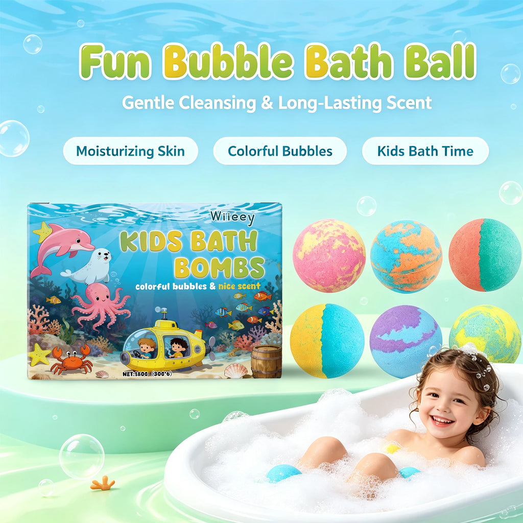 Moisturizing Fizzy Bath Bomb Set for Kids