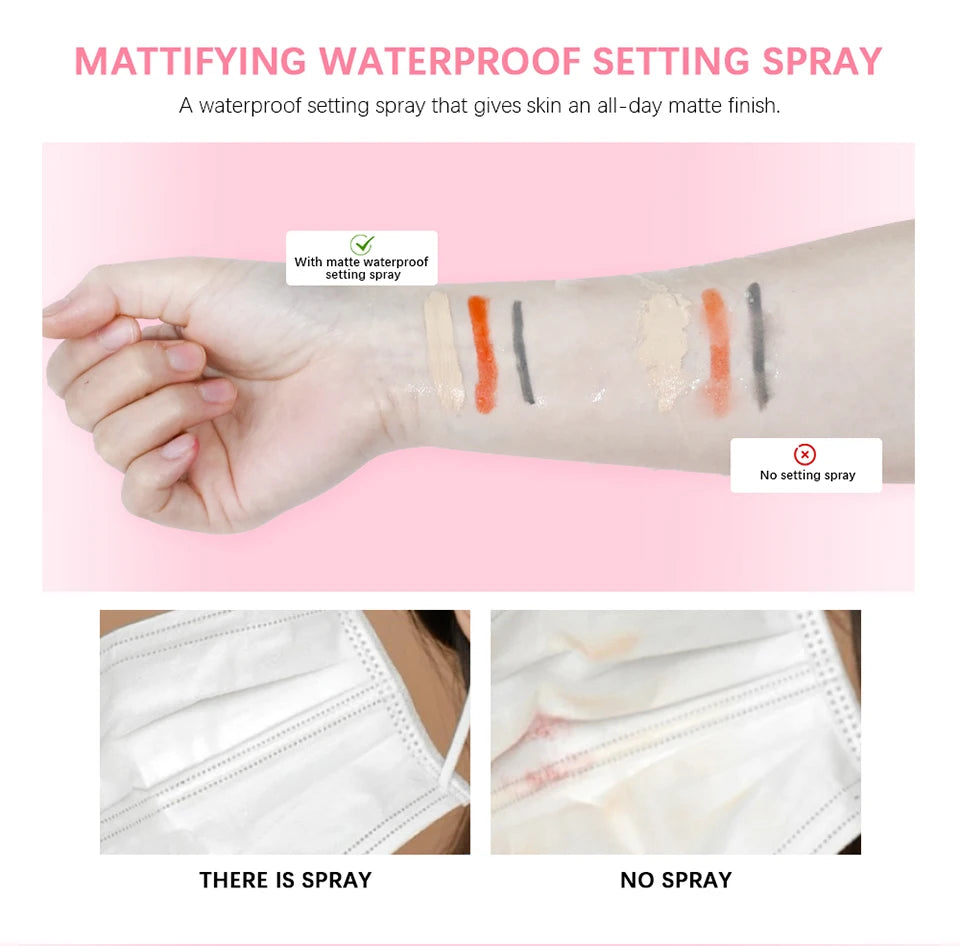 Long-Lasting Matte Finish Makeup Setting Spray