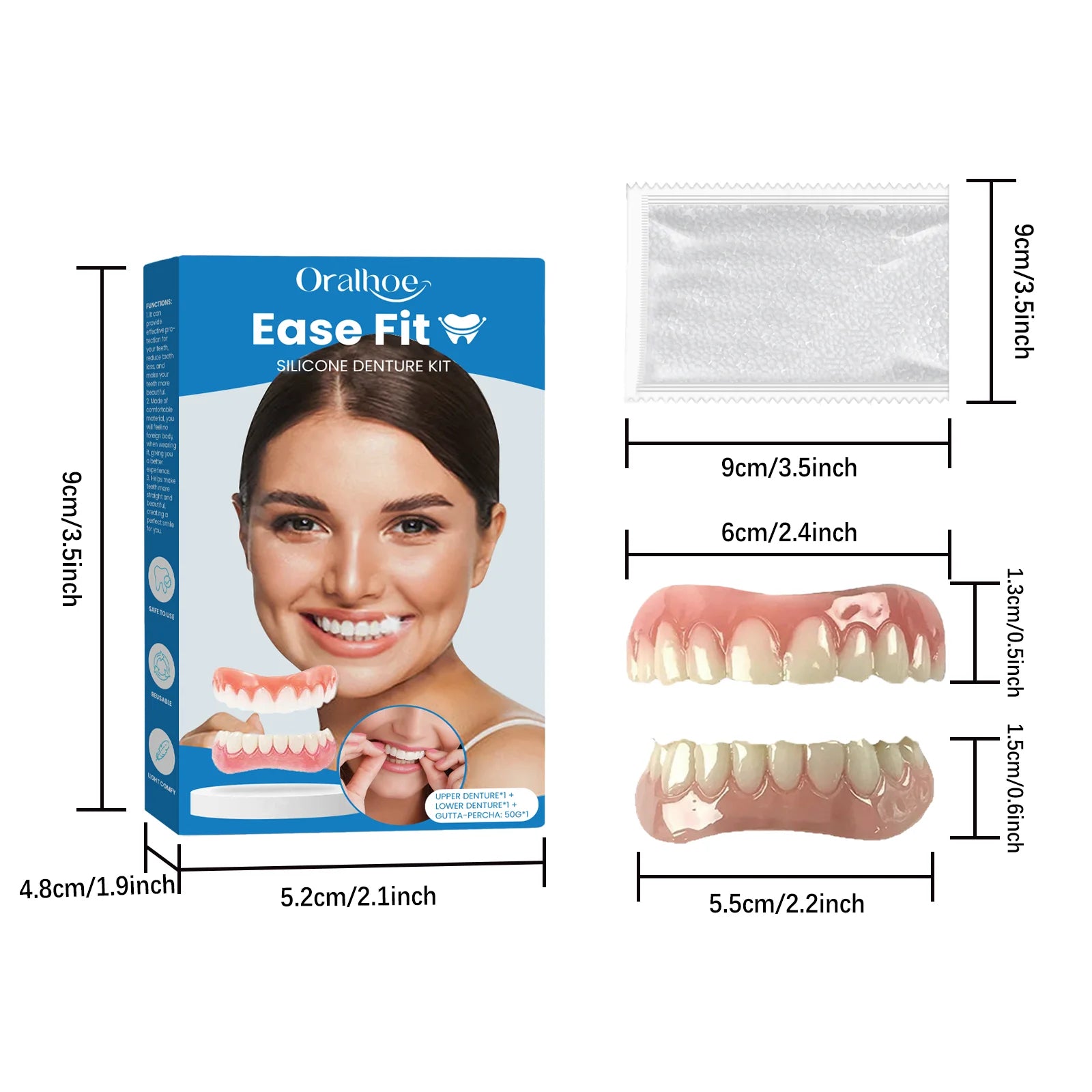 Comfortable Silicone Denture Set for Natural Smile - 6
