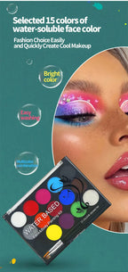 15-Color Professional Face and Body Painting Kit