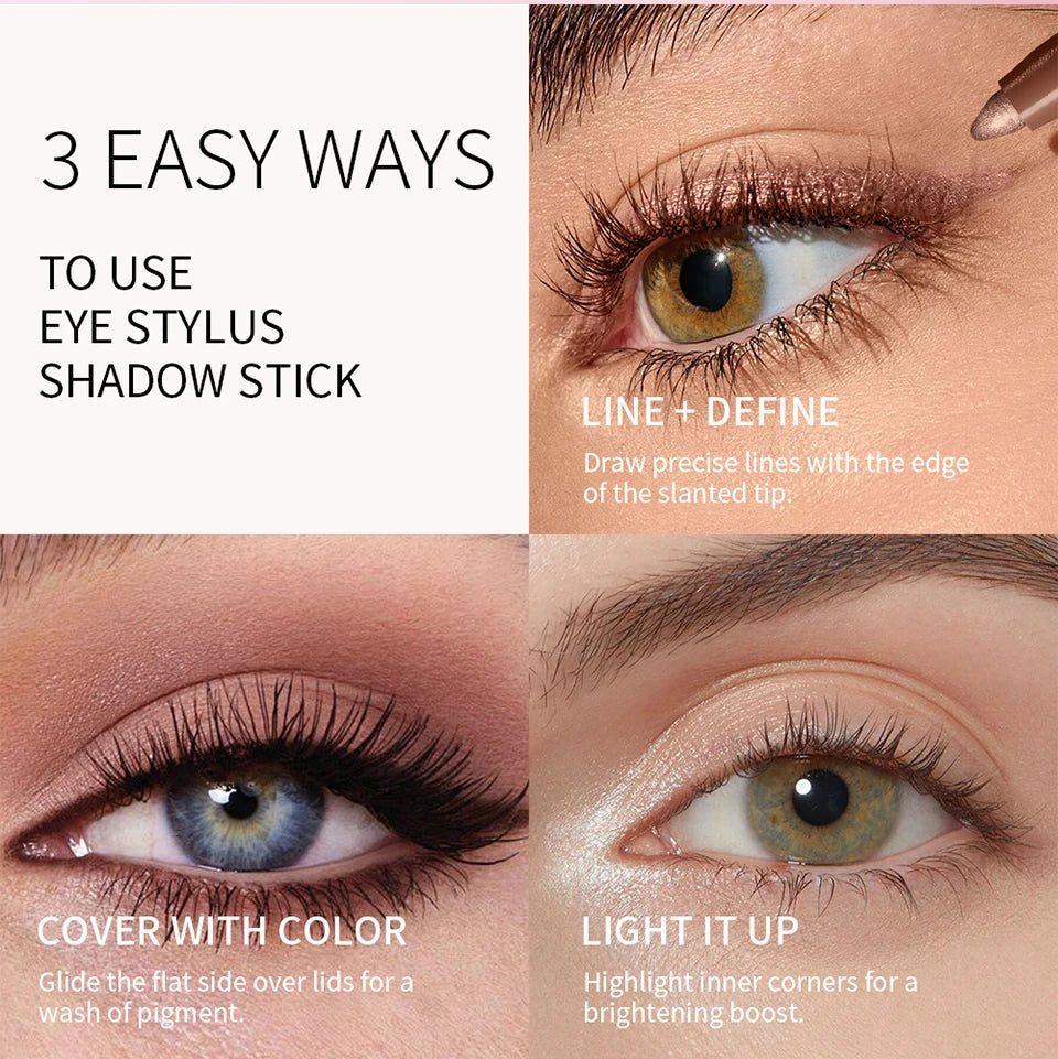 Waterproof Cream Eyeshadow Stick for Long-Lasting Eye Makeup