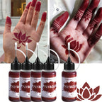 Long-Lasting Red Henna Temporary Tattoo Gel for Body Art