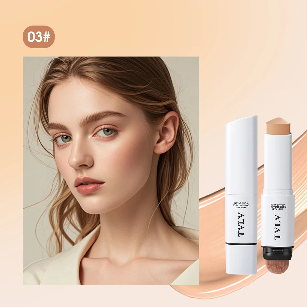 Double-Ended Face Concealer with Built-in Blending Brush