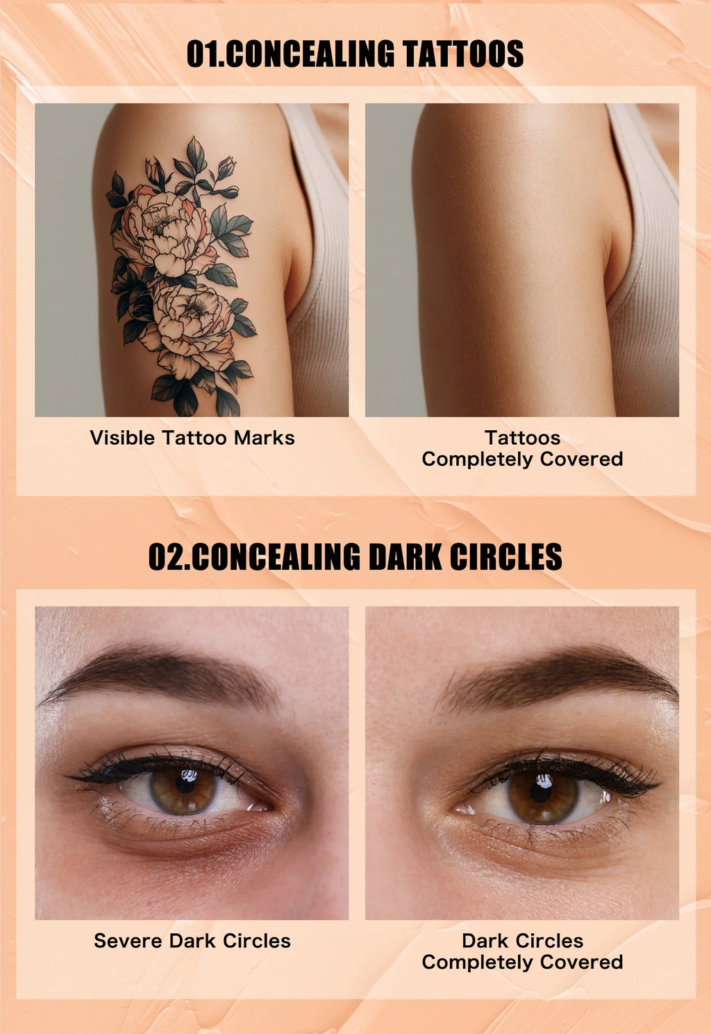 Four-Color All-Day Waterproof Face Concealer Palette