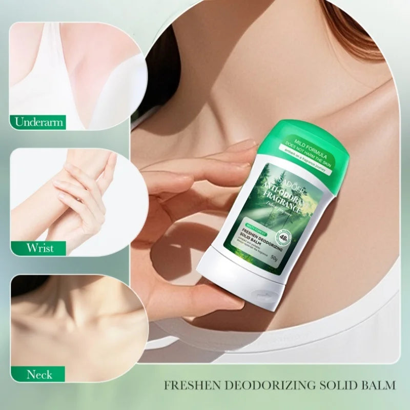 Refreshing Underarm Deodorant Solid Stick for All-Day Odor Control