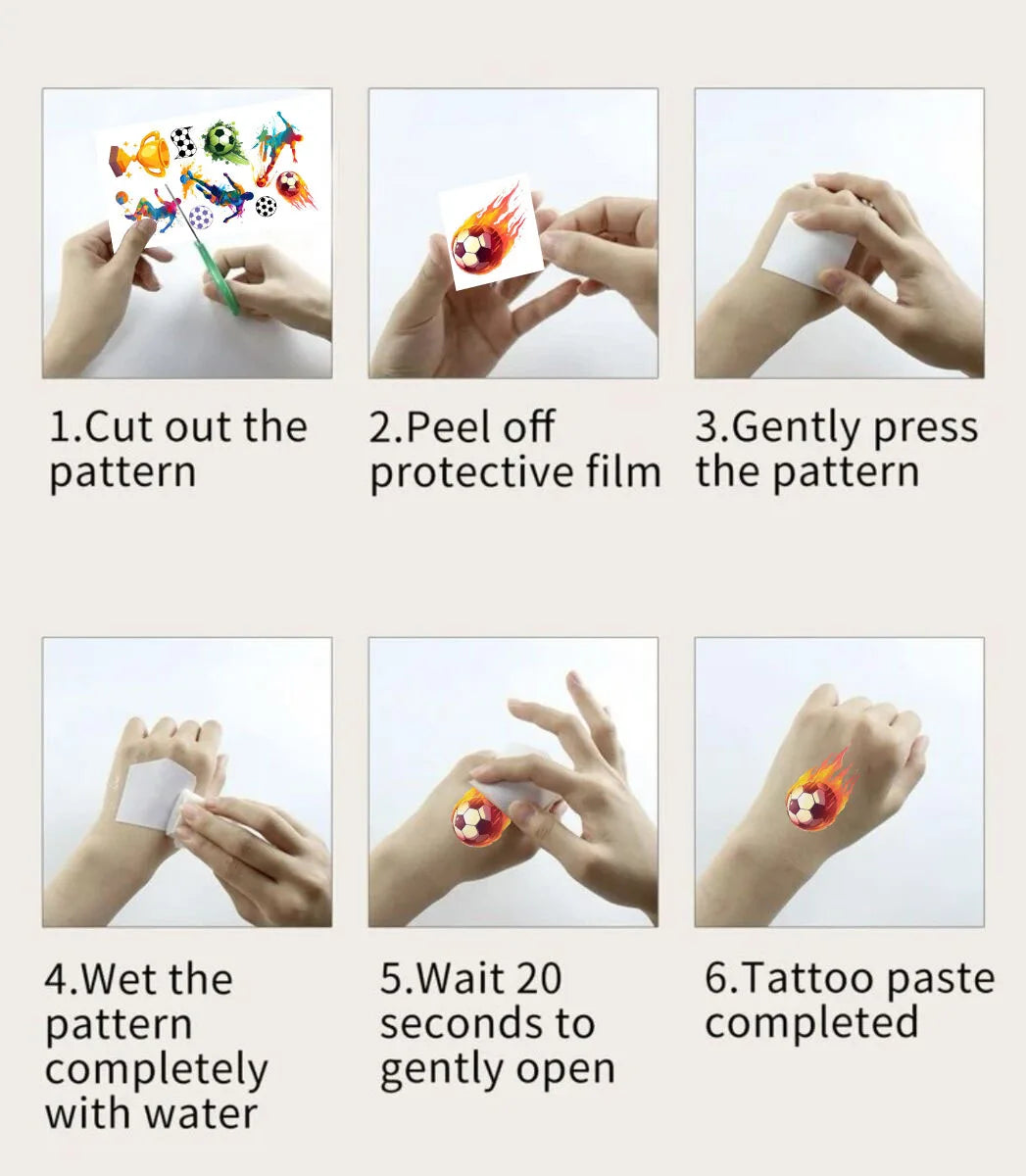 Soccer Temporary Tattoos for Kids Birthday Parties - 13