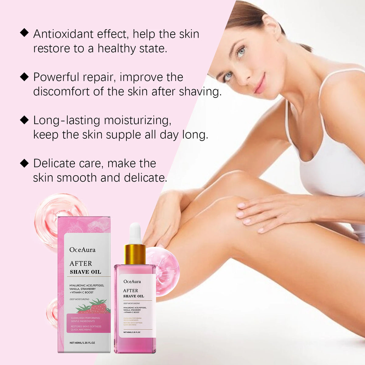 Soothing Strawberry After-Shave Oil for Sensitive Skin