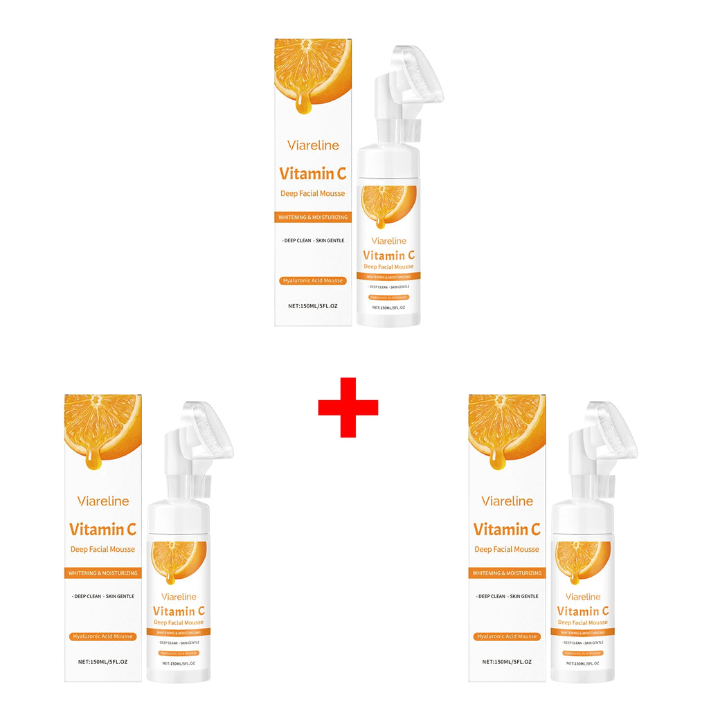 Brightening Vitamin C Facial Cleanser with Exfoliating Brush